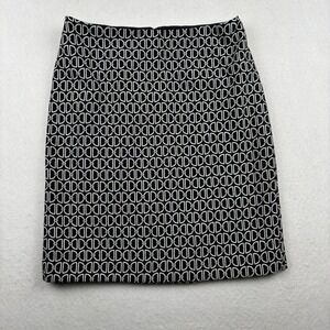 White House Black Market Skirt Womens 6 Pencil Geometric Preppy Career
